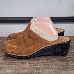 Ugg Australia Gael Leather Mule Clog Women's Shoes Wedge Size 12