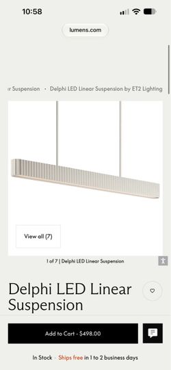 Linear LED suspension for kitchen/dinning room
