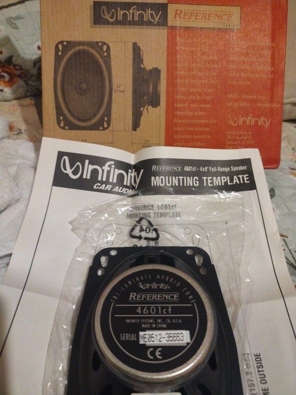 Infinity 4x6 speakers reference series