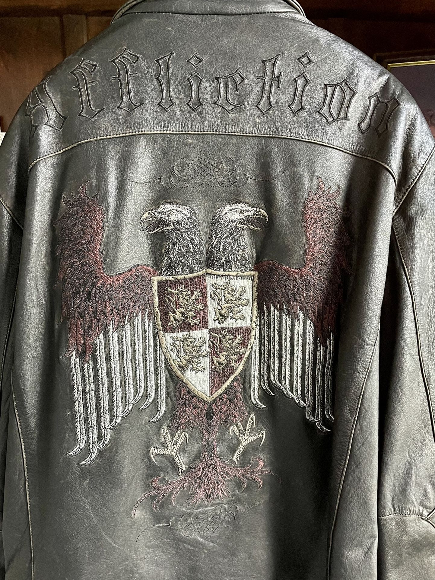 XL Affliction men’s limited edition leather jacket