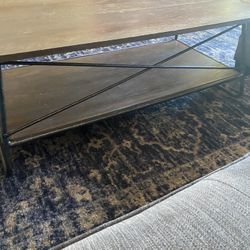 Solid And Sturdy Wood Coffee Table 