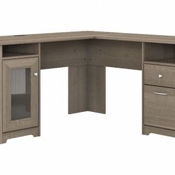 L Desk With File Cabinet 