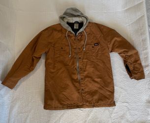Hooded Canvas Work Jacket Brown - Dickies - L