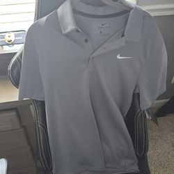 Grey Nike polo