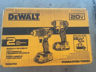 DEWALT DCK227D2 20V MAX 2-Tool Brushless Power Tool Combo Kit