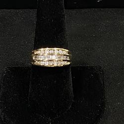 14KYG 3ROW BAND RING