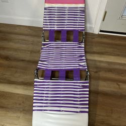 Kids Vintage Jelly Tube Lawn Chair Lounge Purple & White Sunset