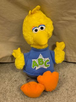 Sesame Street Big Bird Talking Singing Rockin ABC Plush Toy Hasbro 2010 Works