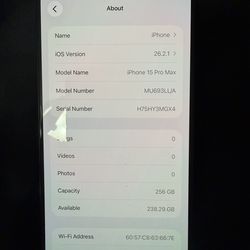 iPhone 15Pro Max 256 GB