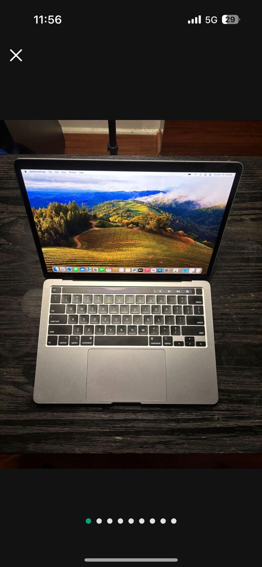 2020 MACBOOK PRO 13" TOUCHBAR 2.3 GHz QUADCORE i7 16GB 512GB CYCLE LOW COUNT 189 WITH CHARGER