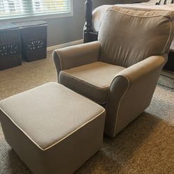 Nursery Glider Chair With Ottoman 