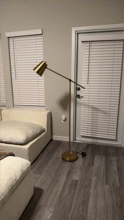 Gold Adjustable Arc Floor Lamp
