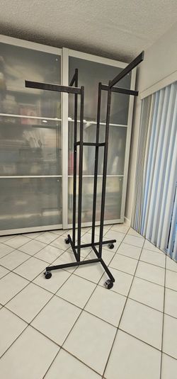 Black 4-Way Clothing Rack on Wheels