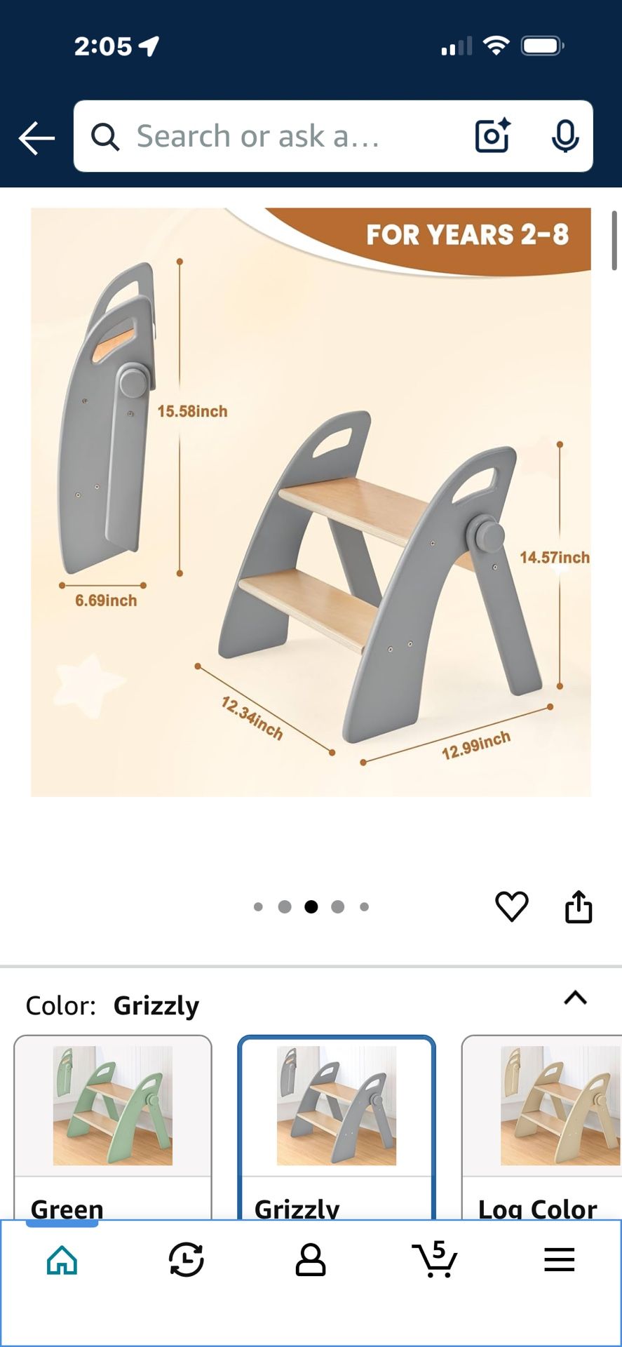 Brand new solid wood children's ladder