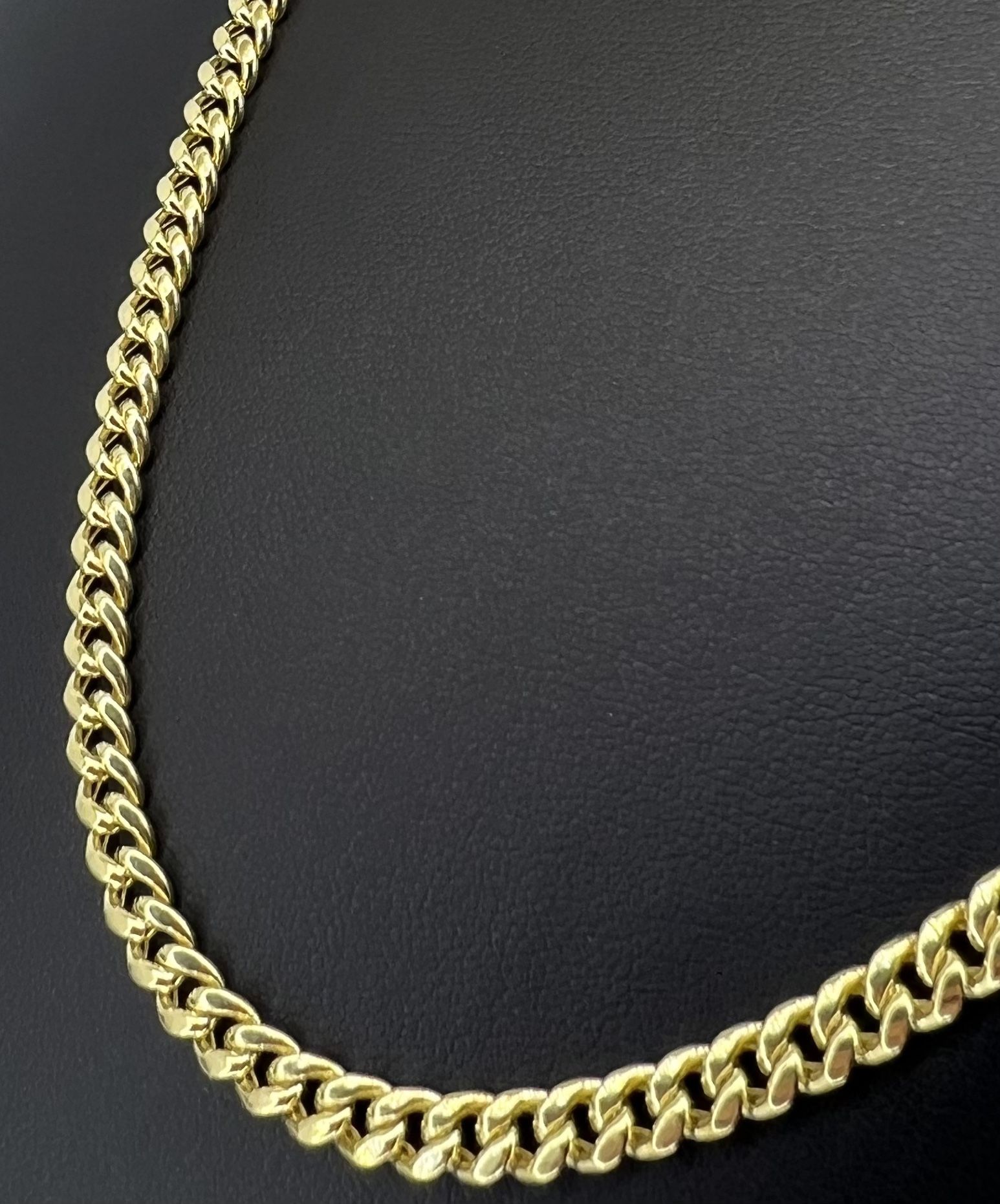 10kt Gold Hollow Miami Cuban Necklace 20” 4.4mm...