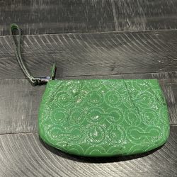 Coach Green Wristlet