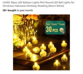 100 Pcs Led Balls Warm White