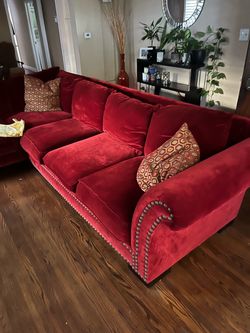 Red sectional Couch