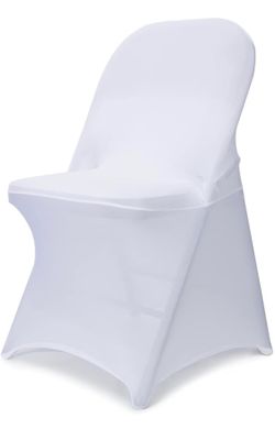 Spandex Folding Chair Covers - 33 PCS Upgraded Universal Stretch Washable Fitted Chair Slipcovers Protector for Wedding, Holidays, Banquet, Party, Cel