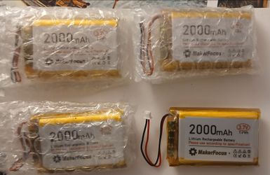 MakerFocus 2000mAh 3.7V Lithium Rechargeable Batteries (4-Pack)