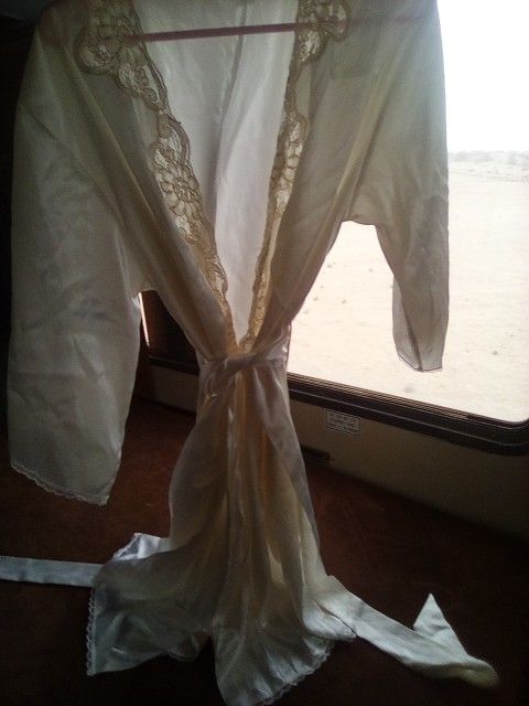 Ivory Colored Silk Robe
