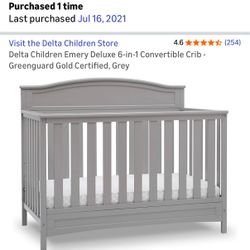 Crib, Mattress + Extras