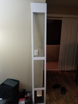 Dog door for apartment patio.