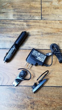 2 Plantronics bluetooth with 2 chargers