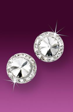 Crystal 13mm Earrings. Shiny and Bright