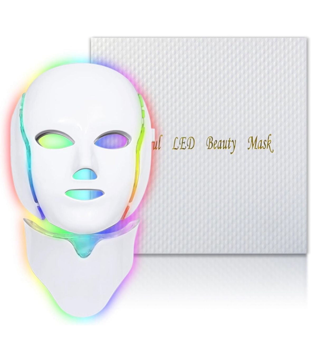 Red Light Therapy for face, 7 Colors LED Face Mask Light Therapy, Led Face Mask Light Therapy At Home, Blue Red Light Therapy Mask for Face