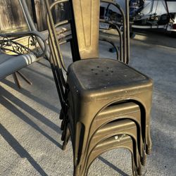 4 Metal Chairs $60