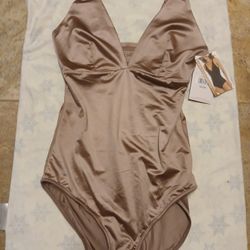 NEW Danskin Shaping Plunge Bodysuit w/ Tags Danskin Imtimates