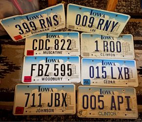 Iowa License Plates