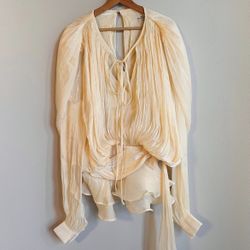 silky pearl dress / blouse 