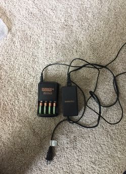 Duracell 15 minute charger and 4 rechargeable AAA batteries