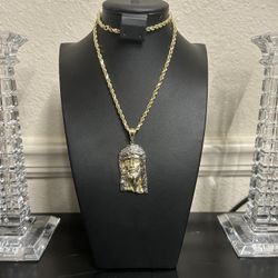 14k Chain 10k/925 Silver Pendent 