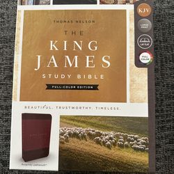 KJV, The King James Study Bible, Burgundy Leathersoft