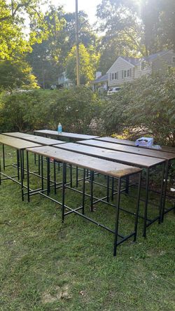 8 high top bench tables