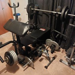 Weights $ 1.00 A Pound  And Bench For Sale
