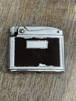 Vintage Ronson Adonis Lighter Brown Wood Shell - still works needs fluid