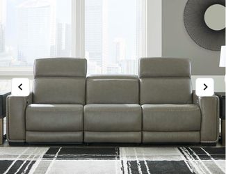 **$2,000 **Correze Power Reclining Sectional and dual reclining loveseat with console