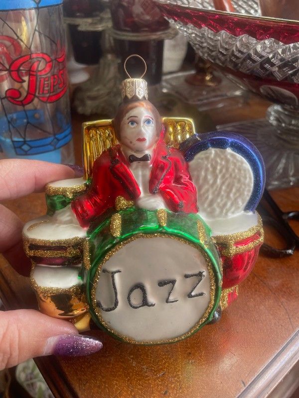 Vintage Handblown Jazz Band Christmas Ornament