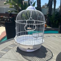 Small White Bird Cage 