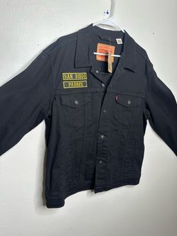 San Diego Padres Custom Levi’s Denim Jacket Black Large NWT