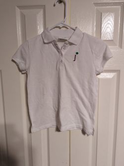 white polo girl scout junior shirt
