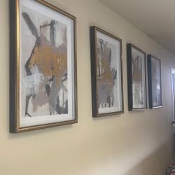 Four Black And Gold Painting