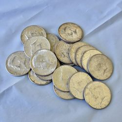 Roll Of 90% Silver Kennedy Half Dollar Coins 