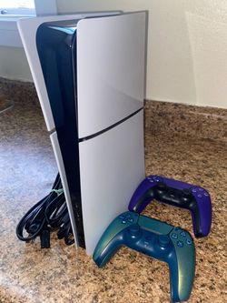 PlayStation 5 Slim Console with Two Controllers
