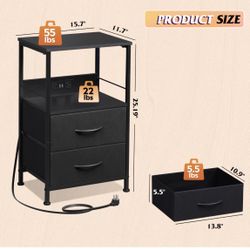 Side table with a USB port