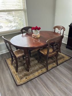 Dark Brown Table with Chairs